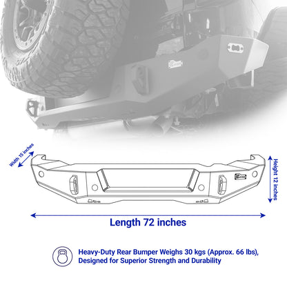 BCOFFROAD 21+ BRONCO HIGH CLEARANCE REAR BUMPER