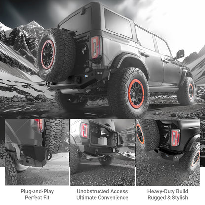 BCOFFROAD 21+ BRONCO HIGH CLEARANCE REAR BUMPER