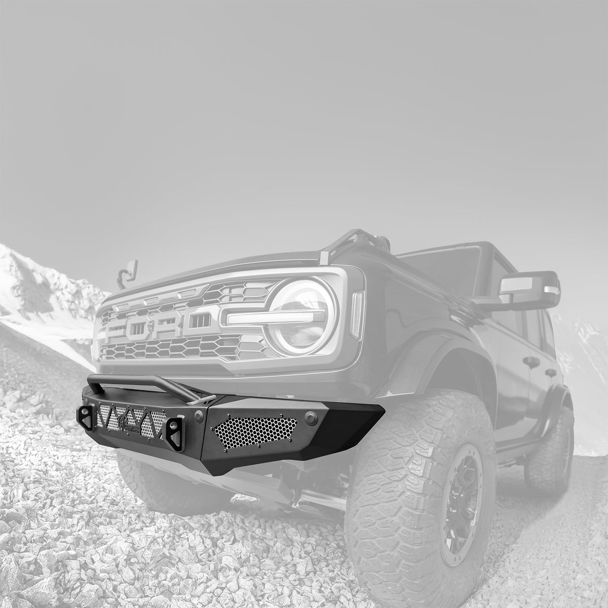 BCOFFROAD 21+ BRONCO NON-WINCH FRONT BUMPER HC