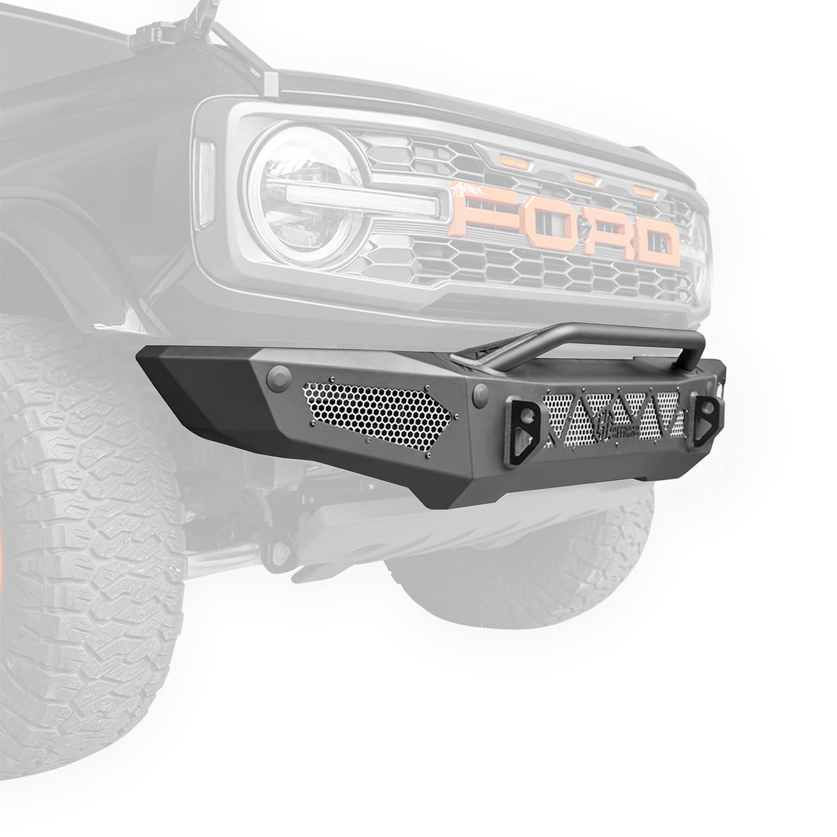 BCOFFROAD 21+ BRONCO NON-WINCH FRONT BUMPER HC