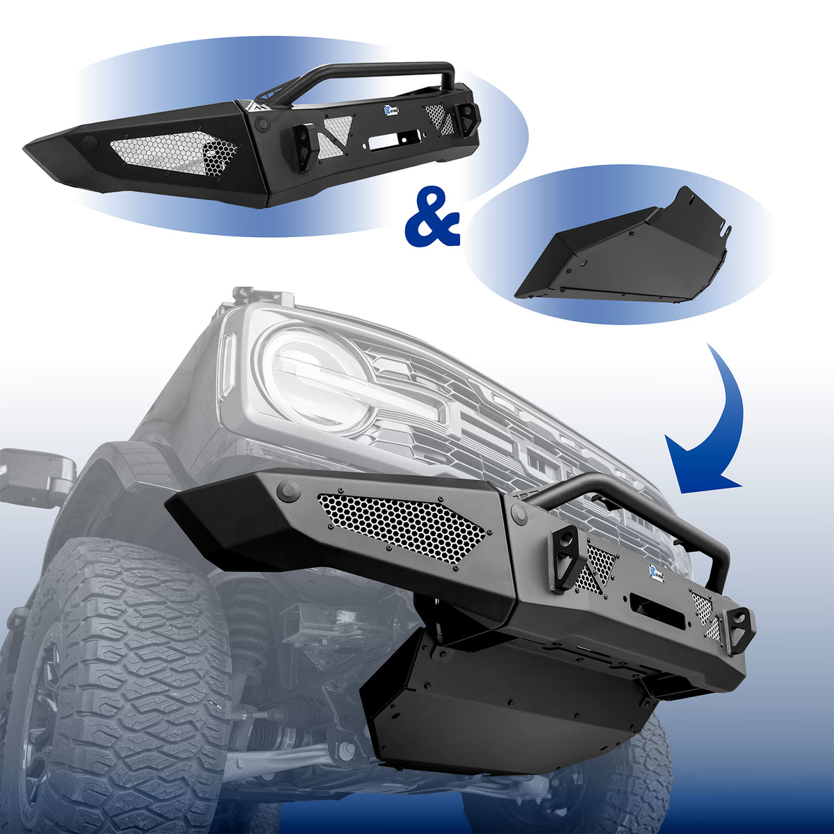 BCOFFROAD 21+ BRONCO SKID PLATE FIT FOR BCBR-001A